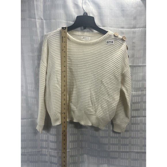 Proof Apparel Women’s Sweater Size S/M Color White - Picture 3 of 10